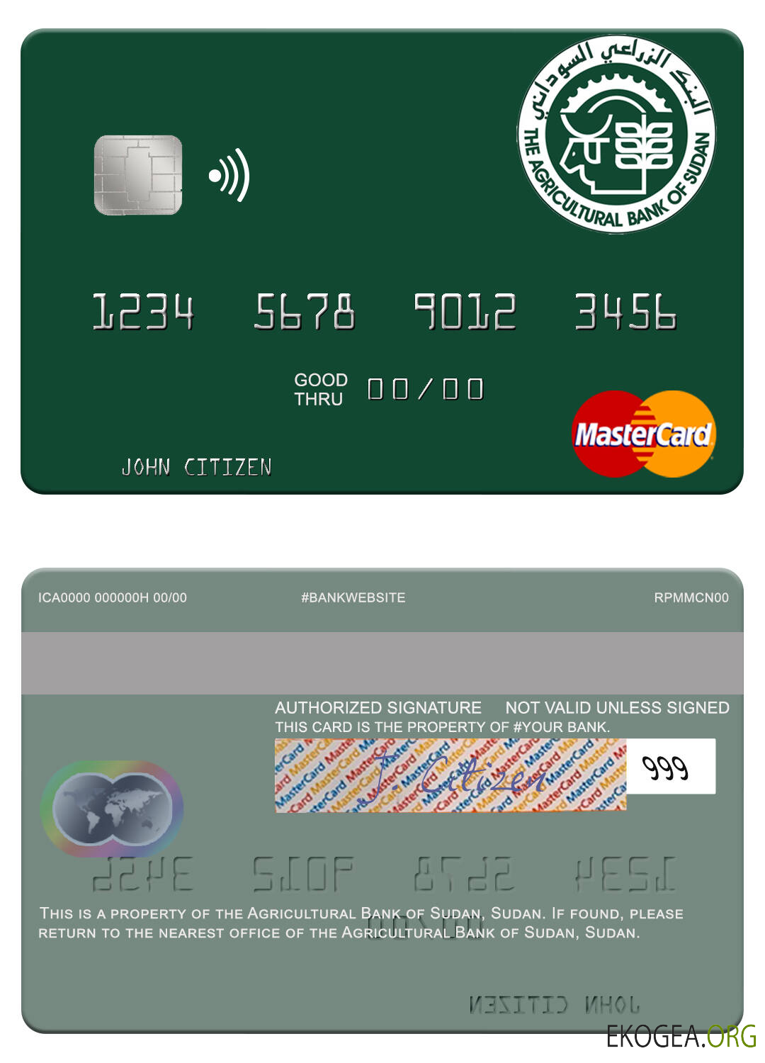 Soudan Mastercard de la Banque agricole du Soudan